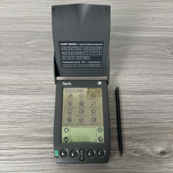 PALM IIIe 3 Com Handheld PDA with Metal Stylus and Plastic‎ Cover - Picture 1 of 11